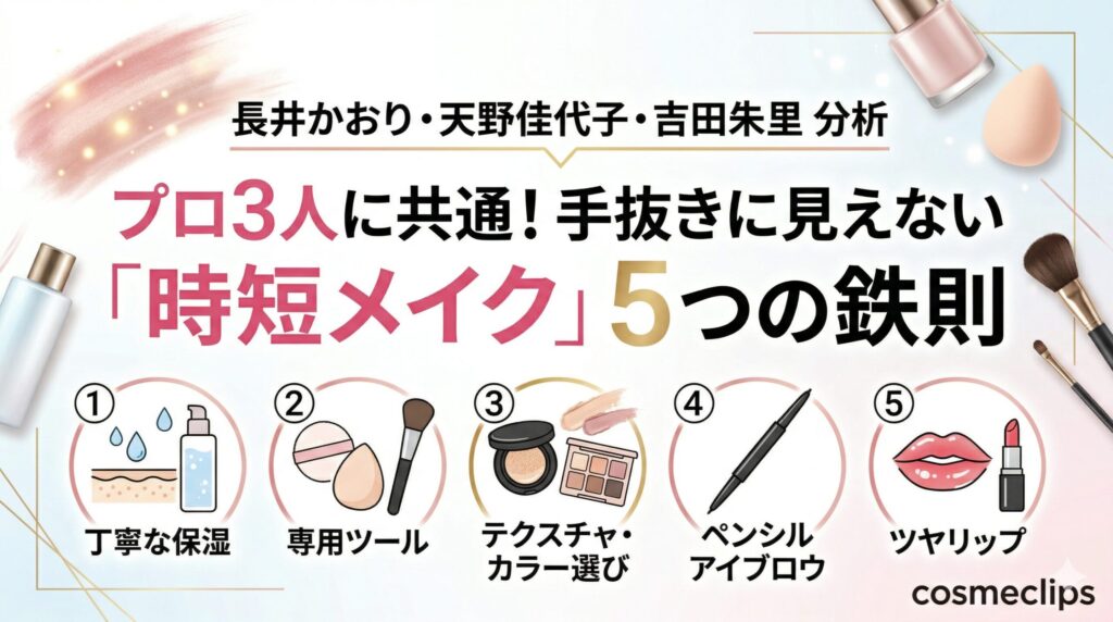 プチプラで叶う！プロ３人に共通する手抜きに見えない「時短メイク」５つの鉄則